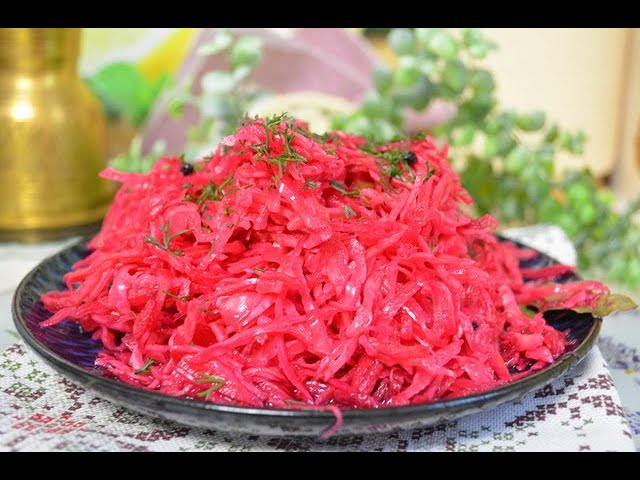 Быстрая Маринованная Капуста! Вкусный салат на каждый день! Салат из капусты и свеклы!