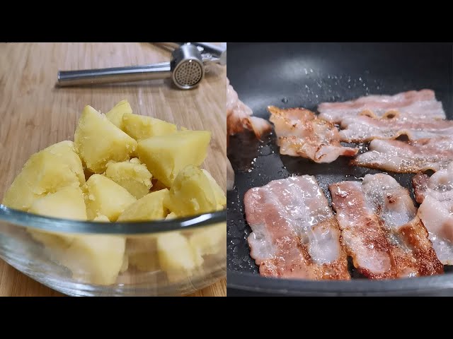 Салат с картошкой и беконом