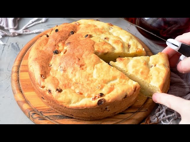 Манник на сметане с изюмом. Печем простой и вкусный пирог на сметане