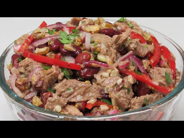 Вкусный мясной салат. Другого уже не захочется! Оцените и вы и гости. Салаты без майонеза