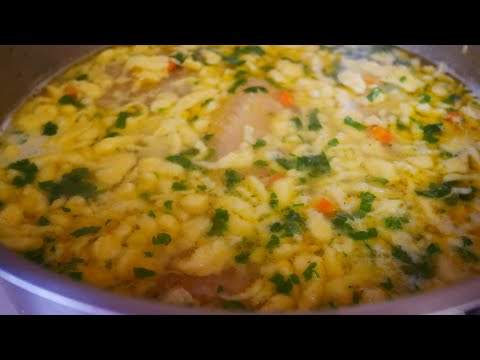 Легкий куриный суп с клёцками необычно вкусно и быстро