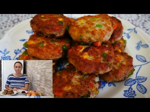 Котлетки с овощами из фарша. Аппетитные и вкусные понравятся всем! Держать форму