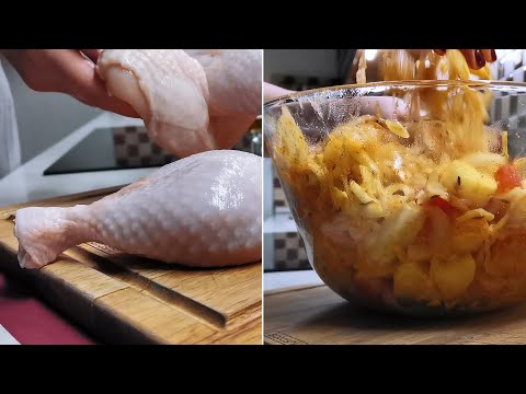 Курица с капустой и картошкой 