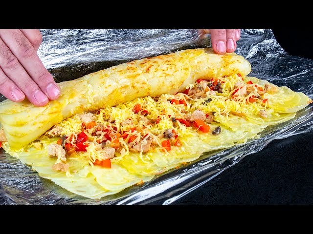 Без муки! Картофельный рулет с куриной грудкой для идеального ужина