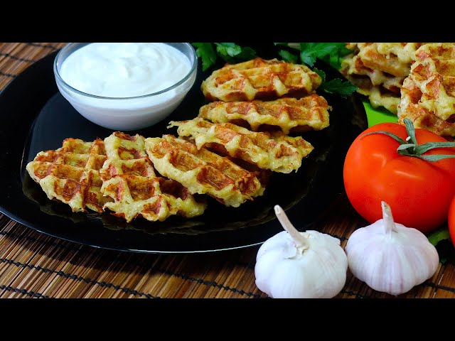 Закусочные вафли из картофеля с сыром