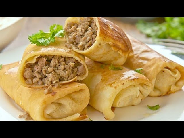 Блинчики с мясом. Рецепт нежной и сочной начинки