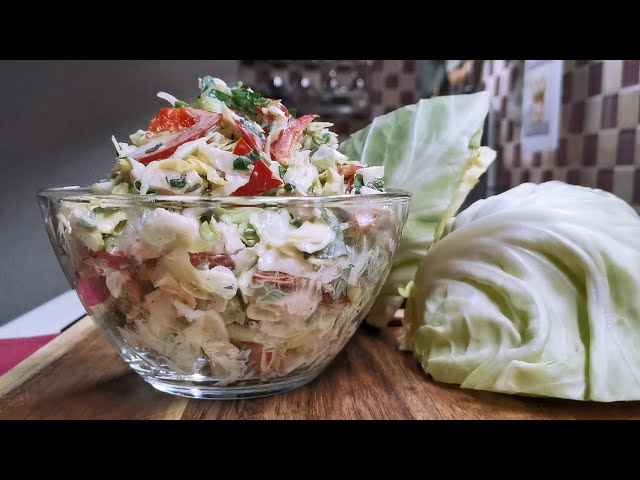 Салат с капустой и курицей 