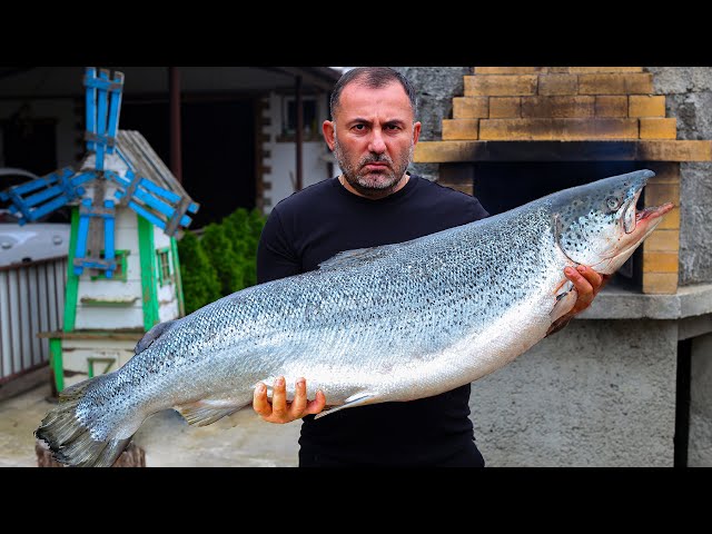 Лосось запечённый в соли