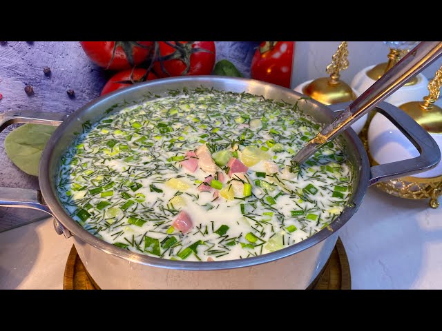 Самая вкусная окрошка на бульоне, готовит украинка