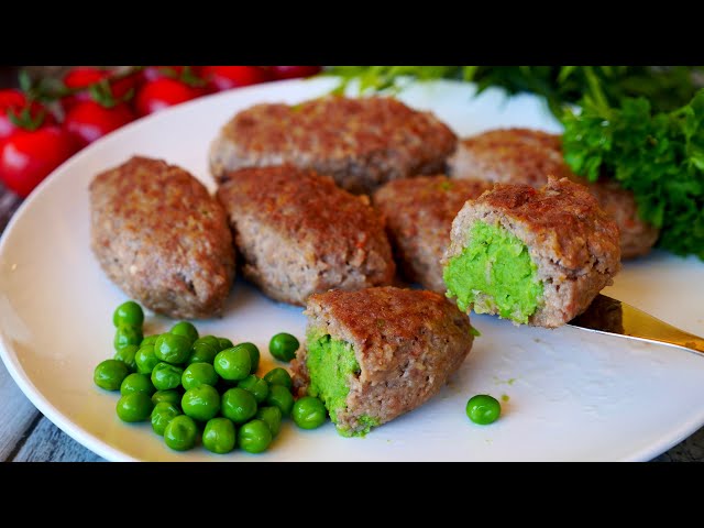 Котлеты с зеленым горошком. Сытные и очень вкусные