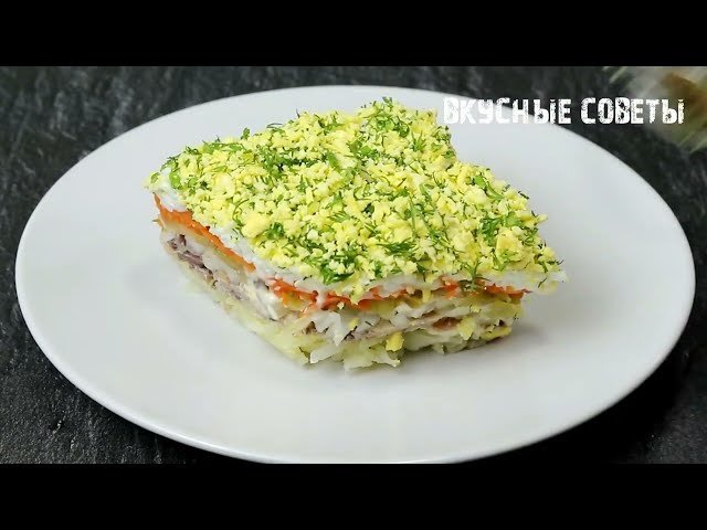 Беру банку консервы и солёные огурцы! Готовлю потрясающий салат! Вкусный рецепт из простых продуктов